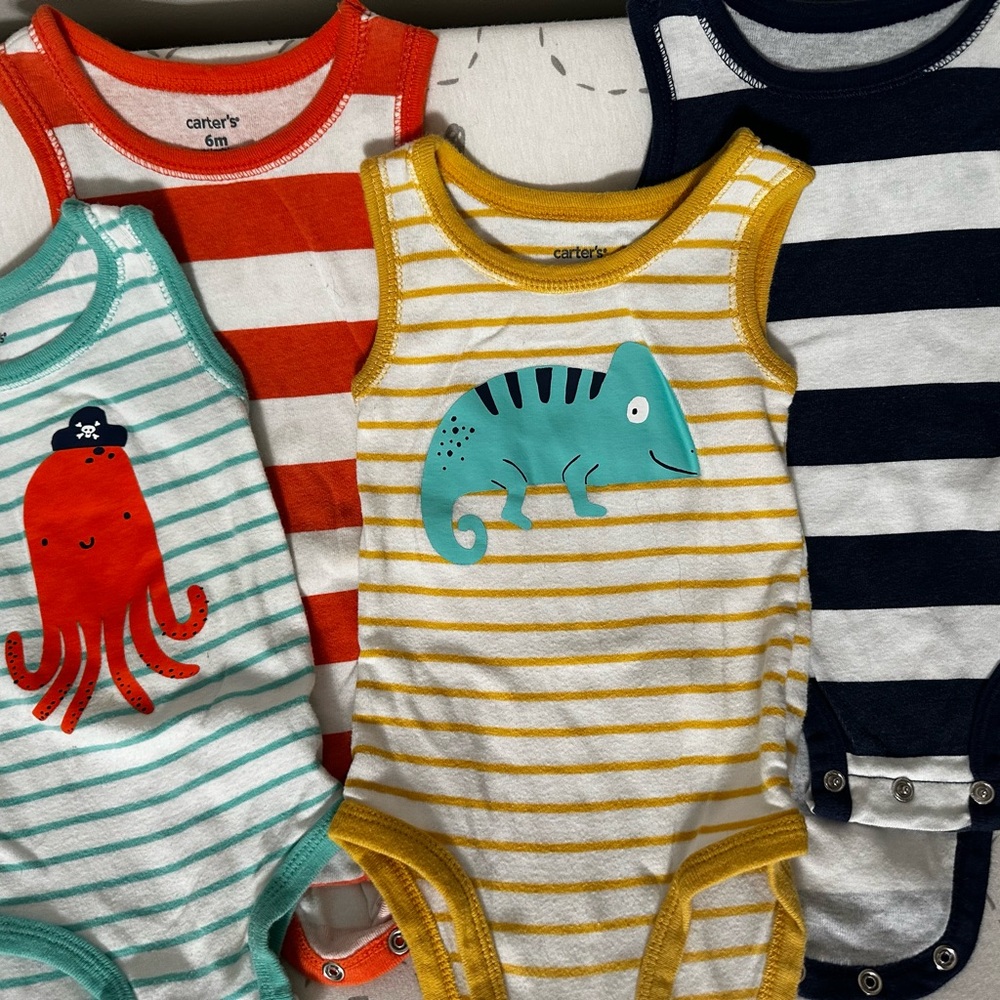 Carter's Striped Kids tank top One Piece Set - Multicolor